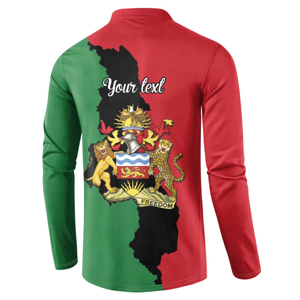Malawi Flag Map Button Sweatshirt Simple Malawi Emblem Coat of Arms - Wonder Print Shop