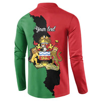 Malawi Flag Map Button Sweatshirt Simple Malawi Emblem Coat of Arms - Wonder Print Shop