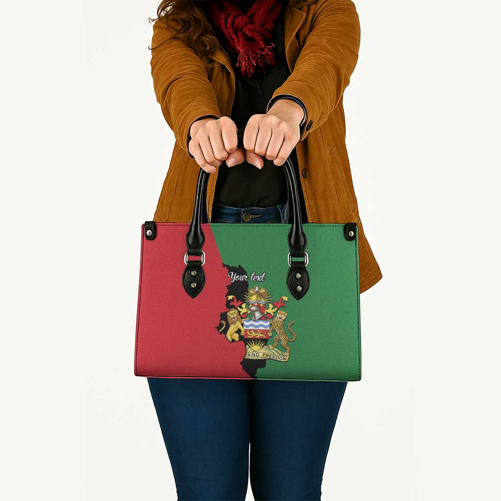 Malawi Flag Map Leather Bag Simple Malawi Emblem Coat of Arms - Wonder Print Shop