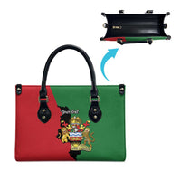 Malawi Flag Map Leather Bag Simple Malawi Emblem Coat of Arms - Wonder Print Shop