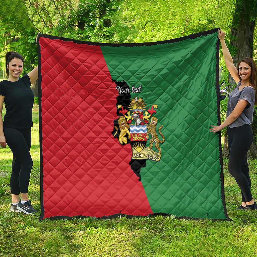 Malawi Flag Map Quilt Simple Malawi Emblem Coat of Arms - Wonder Print Shop