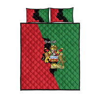 Malawi Flag Map Quilt Bed Set Simple Malawi Emblem Coat of Arms - Wonder Print Shop