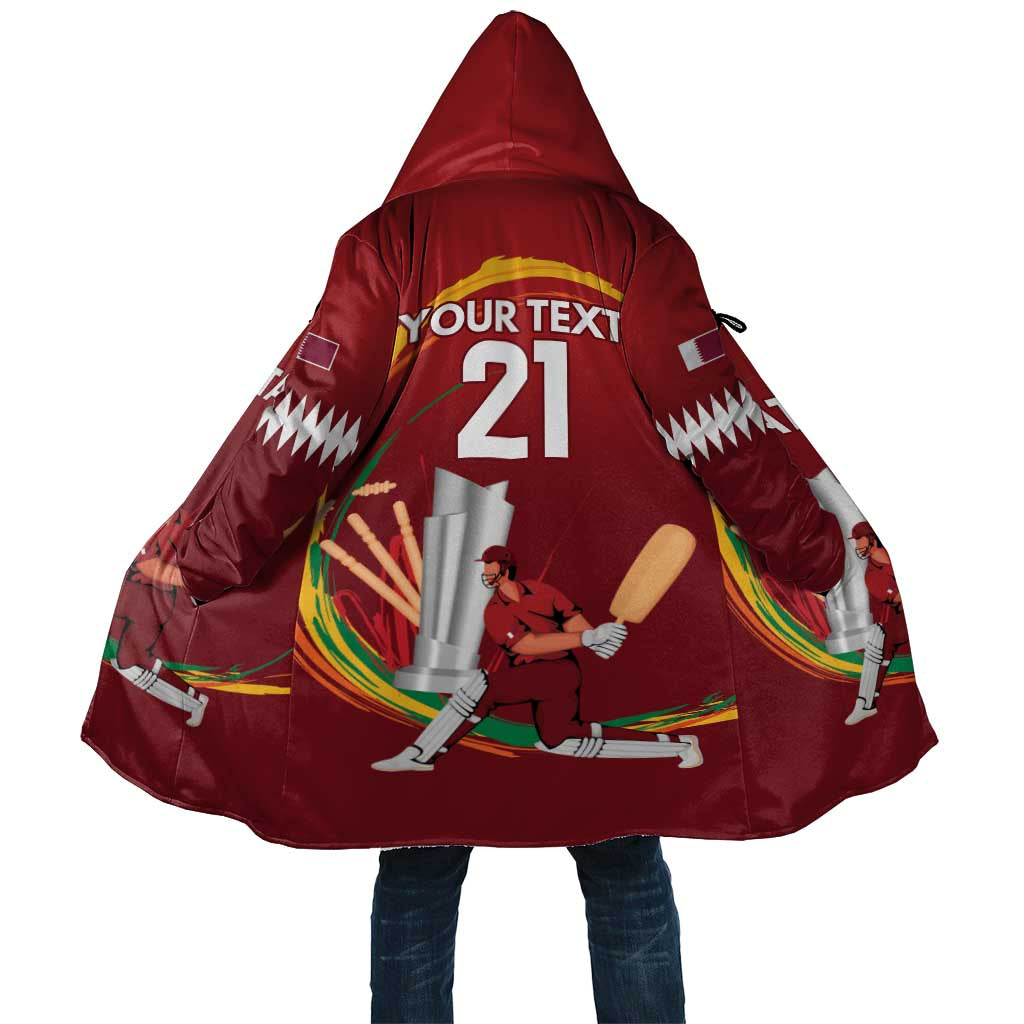 Custom Cricket Qatar East Asia-Pacific Cloak Qatar Boundary to Victory - Wonder Print Shop