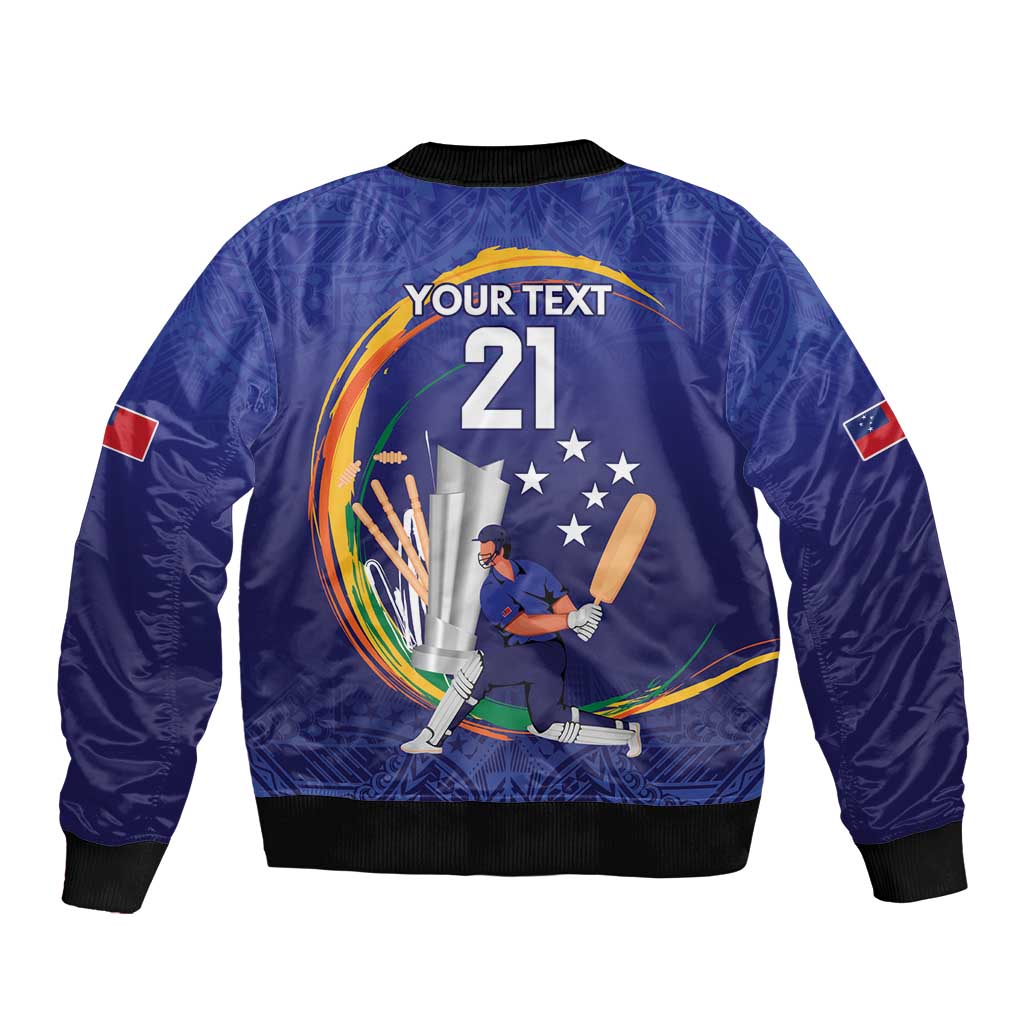 Custom Cricket Samoa East Asia-Pacific Bomber Jacket Samoa Storming the Limits - Wonder Print Shop