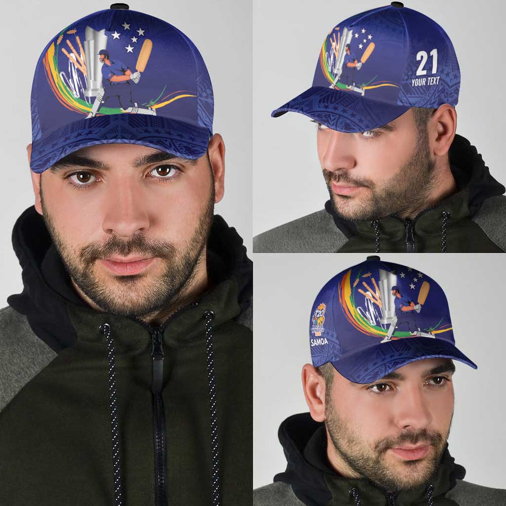 Custom Cricket Samoa East Asia-Pacific Classic Cap Samoa Storming the Limits - Wonder Print Shop