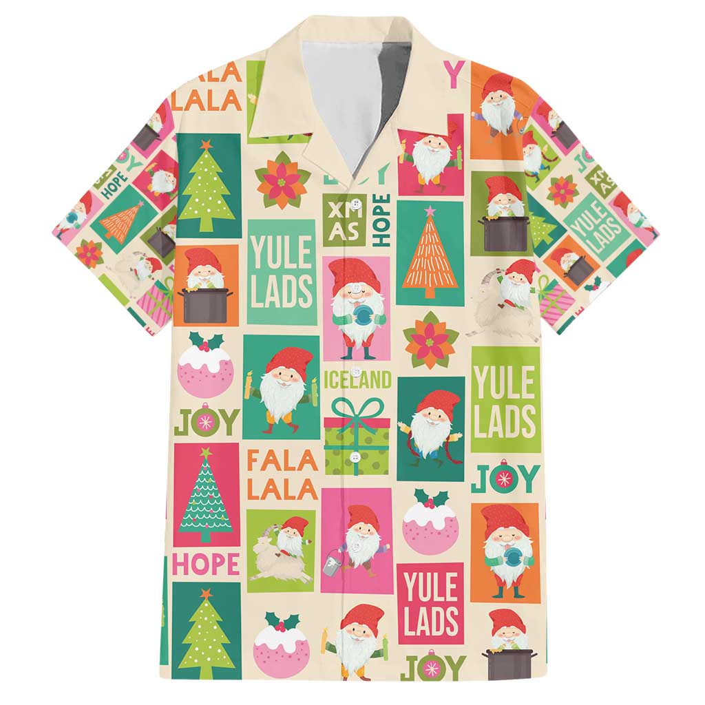 Cute Yule Lads Christmas Hawaiian Shirt Icelandic Jolasveinar Hippie Style - Wonder Print Shop