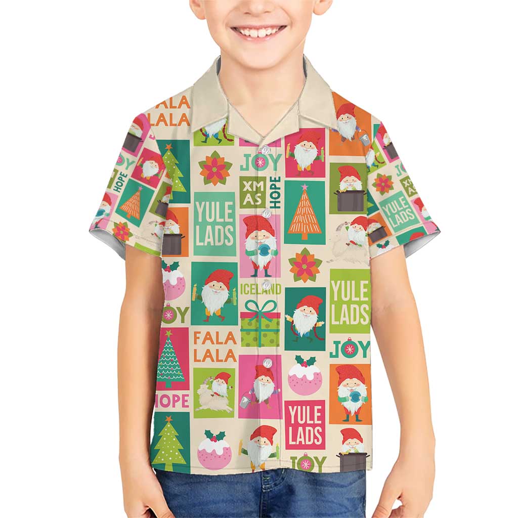 Cute Yule Lads Christmas Kid Hawaiian Shirt Icelandic Jolasveinar Hippie Style - Wonder Print Shop