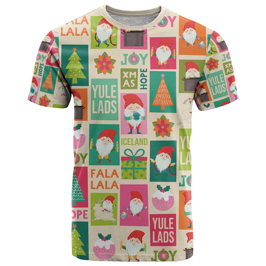 Cute Yule Lads Christmas T Shirt Icelandic Jolasveinar Hippie Style