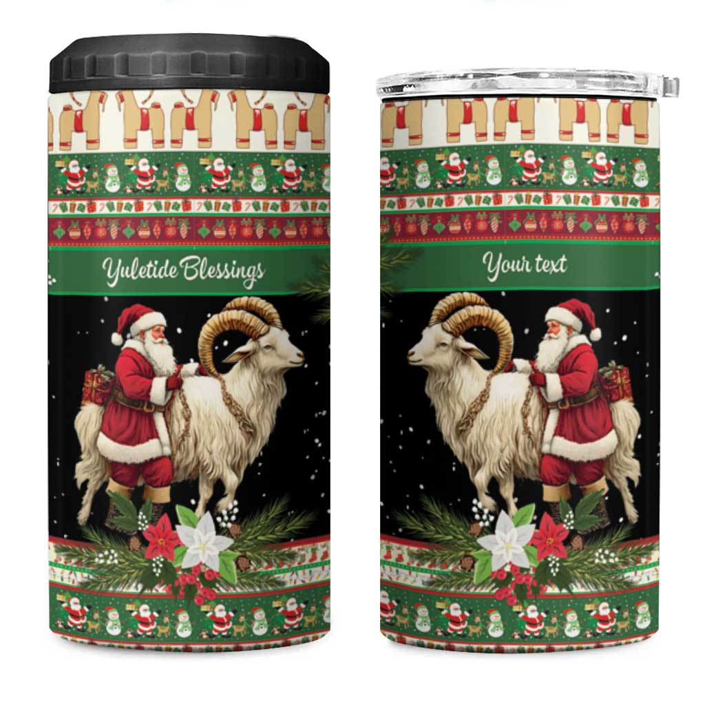 Yule Goat Personalized 4 in 1 Can Cooler Tumbler Scandanavian Mythology LT9 - Wonder Print Shop