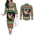 Yule Goat Personalized Couples Matching Off The Shoulder Long Sleeve Dress and Long Sleeve Button Shirt Scandanavian Mythology