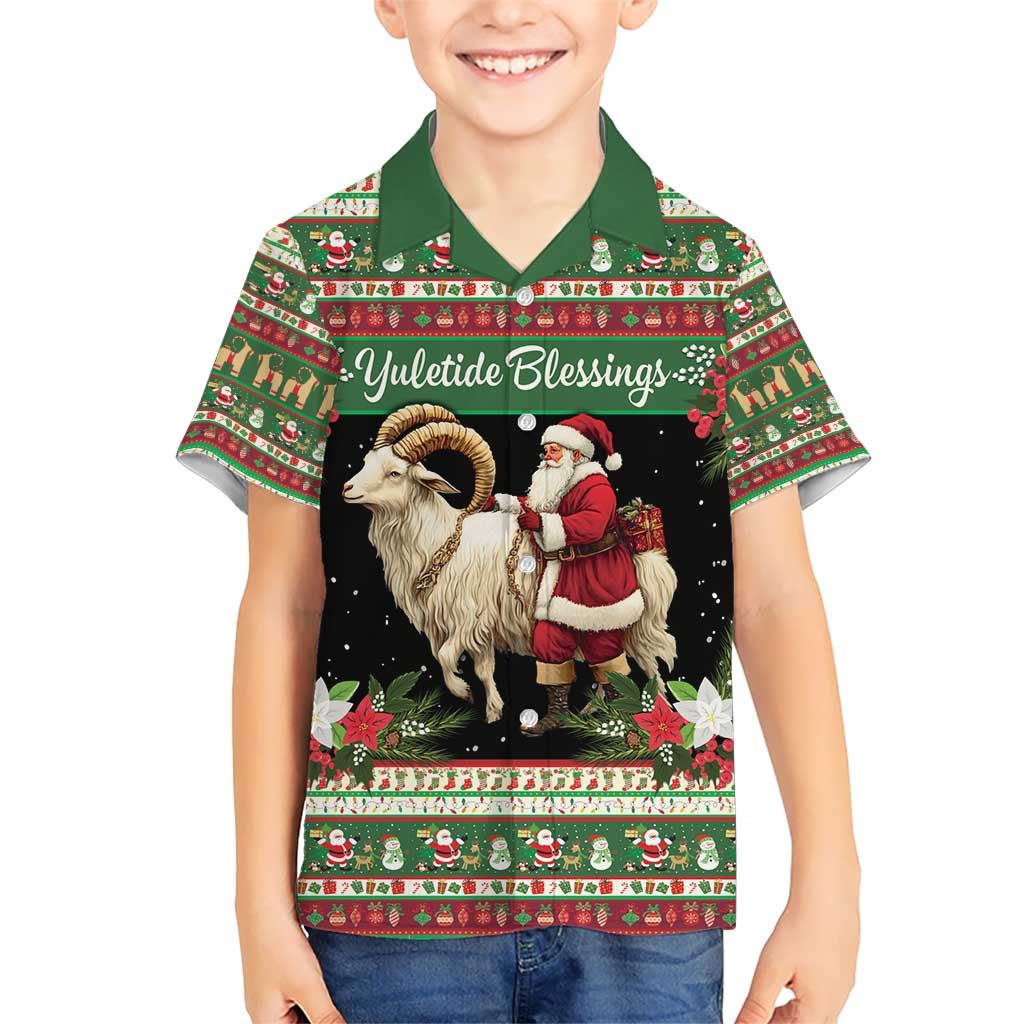 Yule Goat Personalized Kid Hawaiian Shirt Scandanavian Mythology - Wonder Print Shop