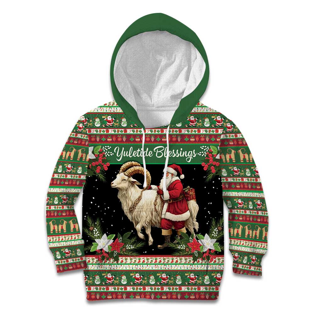 Yule Goat Personalized Kid Hoodie Scandanavian Mythology - Wonder Print Shop