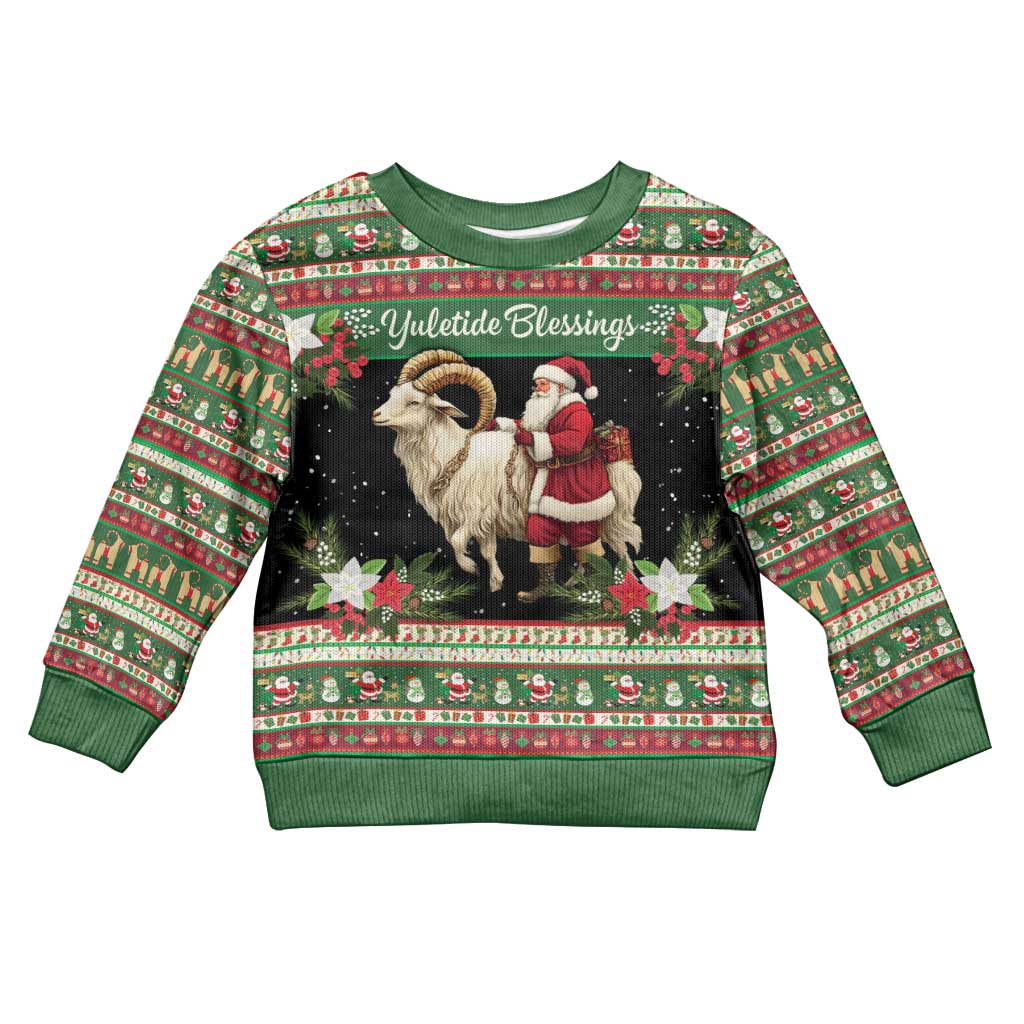 Yule Goat Personalized Kid Ugly Christmas Sweater Scandanavian Mythology - Wonder Print Shop