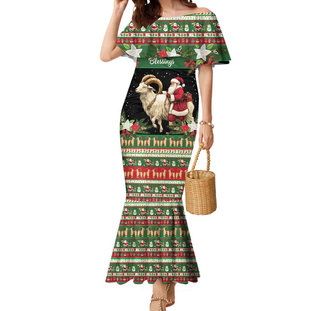 Yule Goat Personalized Mermaid Dress Scandanavian Mythology - Wonder Print Shop