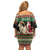 Yule Goat Personalized Off Shoulder Short Dress Scandanavian Mythology - Wonder Print Shop