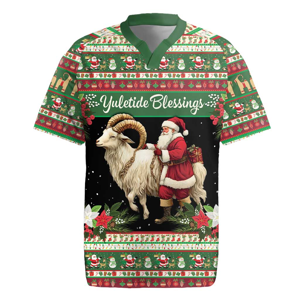 Yule Goat Personalized Rugby Jersey Scandanavian Mythology