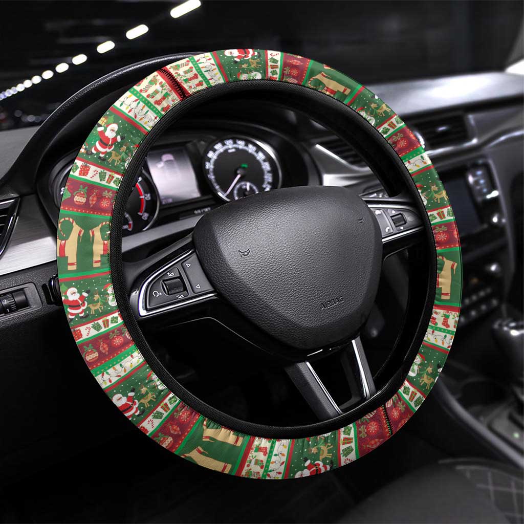 Yule Goat Steering Wheel Cover Scandanavian Mythology