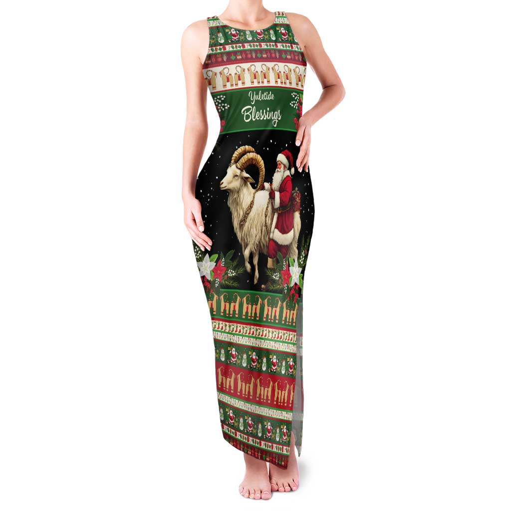 Yule Goat Personalized Tank Maxi Dress Scandanavian Mythology