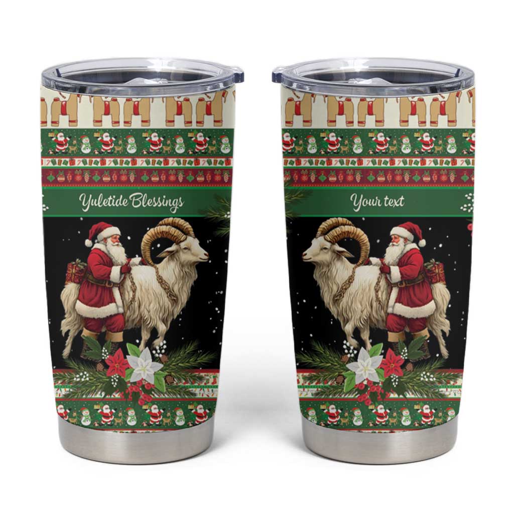 Yule Goat Personalized Tumbler Cup Scandanavian Mythology