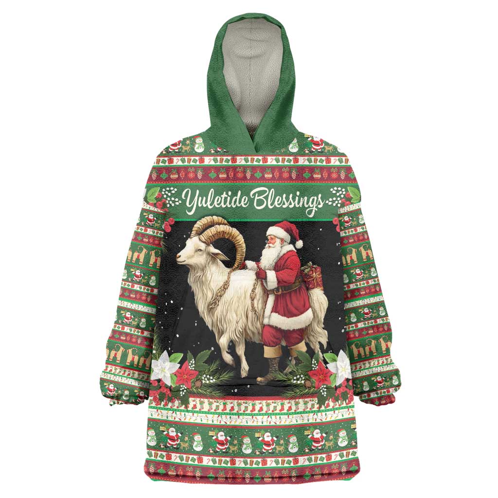 Yule Goat Personalized Wearable Blanket Hoodie Scandanavian Mythology