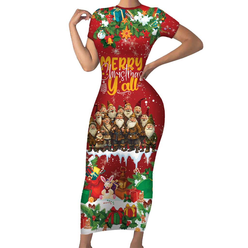 Yule Lads Personalized Short Sleeve Bodycon Dress Legend Icelands Jolasveinar - Wonder Print Shop