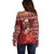 Funny Moo Deng Christmas Off Shoulder Sweater - Wonder Print Shop