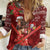 Funny Moo Deng Christmas Women Casual Shirt