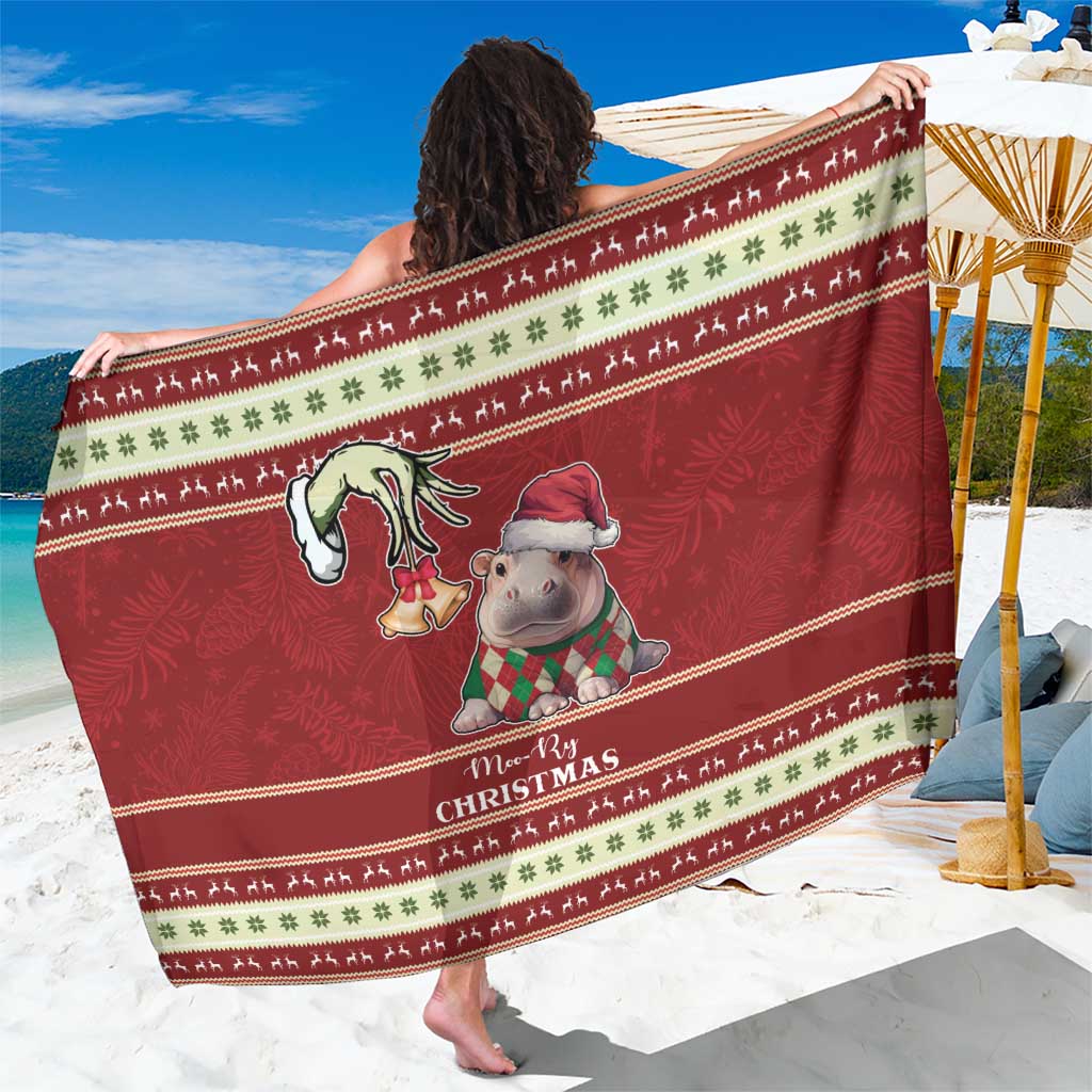 Moo Deng Moo-Ry Christmas Sarong Santa Baby Pygmy Hippo