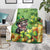 Leprechaun Moo Deng St Patricks Day Blanket