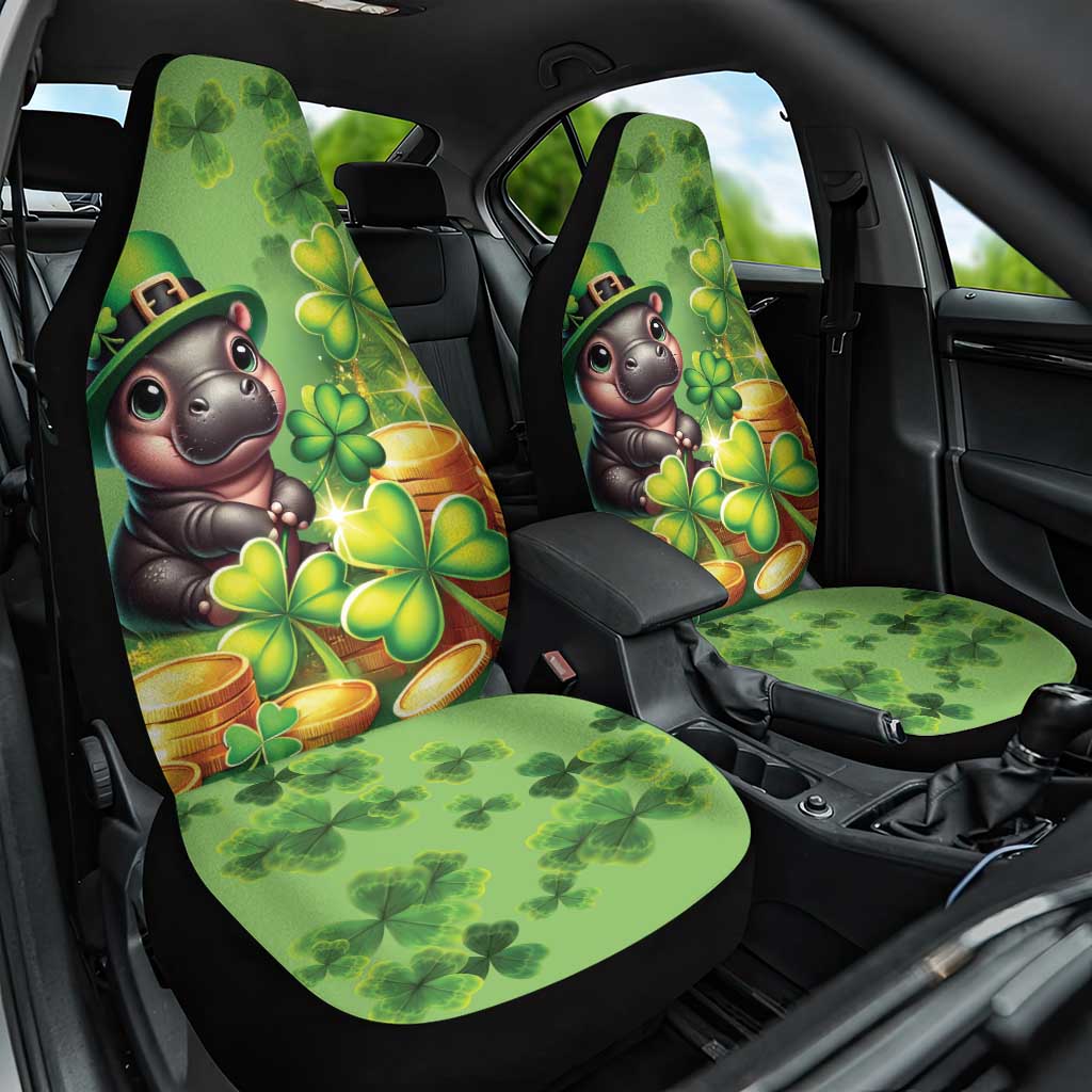 Leprechaun Moo Deng St Patricks Day Car Seat Cover LT9 - Wonder Print Shop