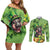 Leprechaun Moo Deng St Patricks Day Couples Matching Off Shoulder Short Dress and Long Sleeve Button Shirt LT9 - Wonder Print Shop