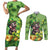 Leprechaun Moo Deng St Patricks Day Couples Matching Short Sleeve Bodycon Dress and Long Sleeve Button Shirt LT9 - Wonder Print Shop