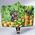 Leprechaun Moo Deng St Patricks Day Hooded Blanket