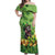 Leprechaun Moo Deng St Patricks Day Off Shoulder Maxi Dress - Wonder Print Shop