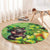 Leprechaun Moo Deng St Patricks Day Round Carpet