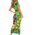 Leprechaun Moo Deng St Patricks Day Short Sleeve Bodycon Dress - Wonder Print Shop