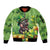 Leprechaun Moo Deng St Patricks Day Sleeve Zip Bomber Jacket - Wonder Print Shop