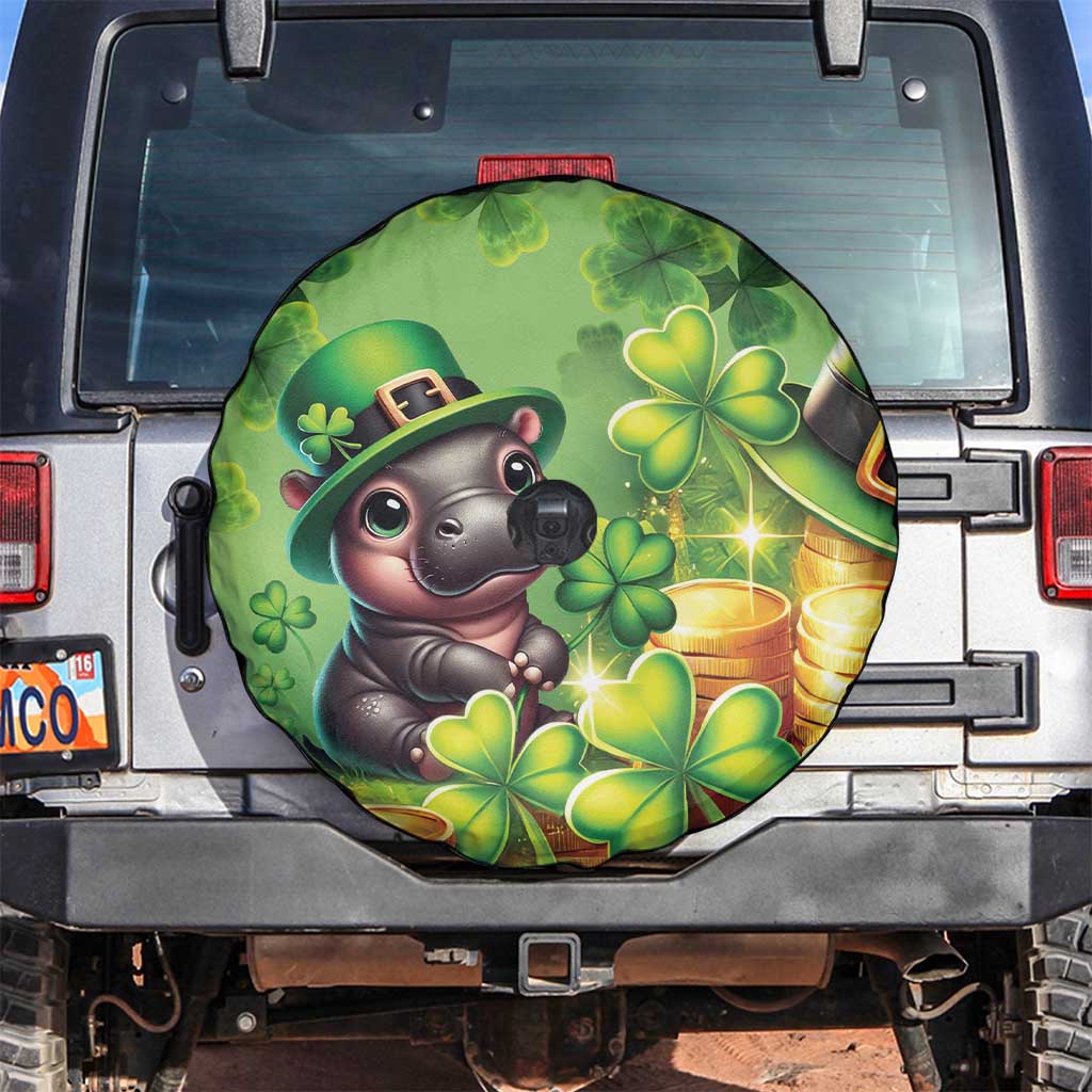 Leprechaun Moo Deng St Patricks Day Spare Tire Cover - Wonder Print Shop