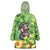 Leprechaun Moo Deng St Patricks Day Wearable Blanket Hoodie