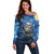 Sloth Life Is The Best Life Off Shoulder Sweater with Starry Night Sky - Wonder Print Shop