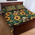 Sloth with Flowers Seamless Style Quilt Bed Set - Wonder Print Shop