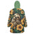 Sloth with Flowers Seamless Style Wearable Blanket Hoodie