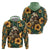 Sloth with Flowers Seamless Style Zip Hoodie - Wonder Print Shop