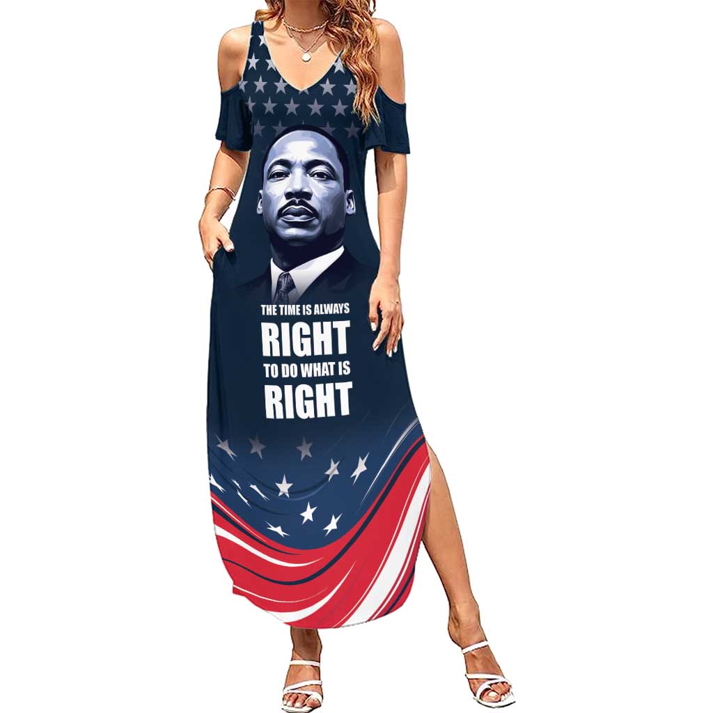 Honor of MLK Day Summer Maxi Dress The Time Is Always Right To Do What Is Right - Wonder Print Shop