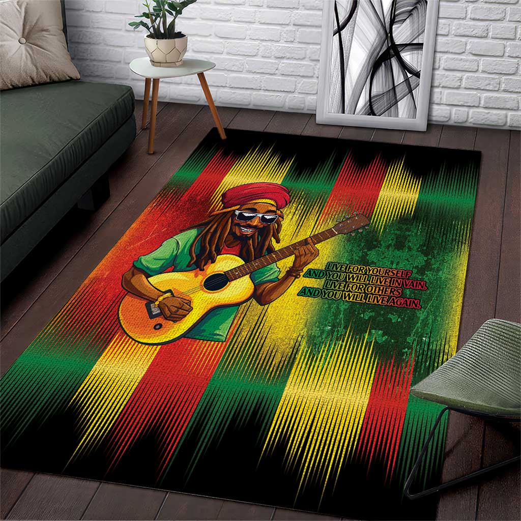 Honoring Reggae Legend Bob Birthday Area Rug