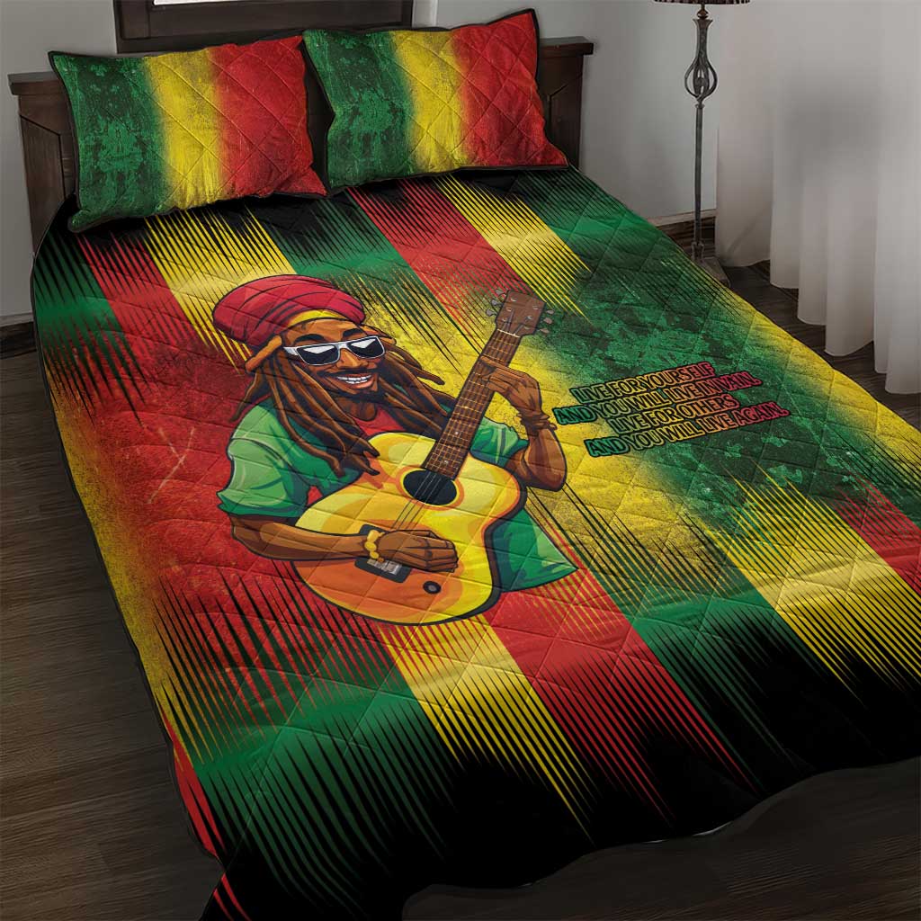 Honoring Reggae Legend Bob Birthday Quilt Bed Set - Wonder Print Shop