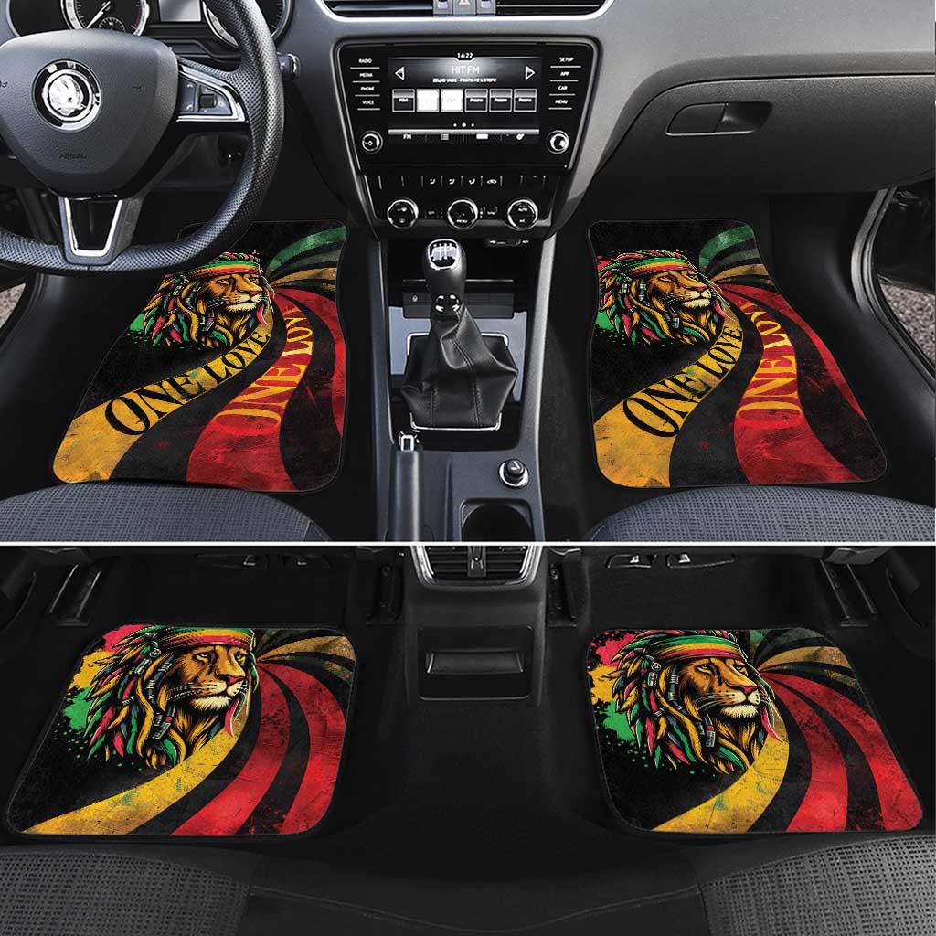 Jamaica Rastafarian Lion One Love Car Mats LT9 - Wonder Print Shop