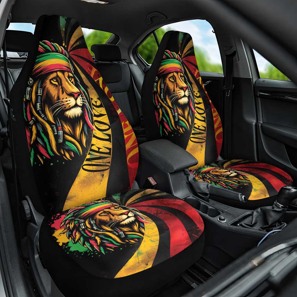 Jamaica Rastafarian Lion One Love Car Seat Cover LT9 - Wonder Print Shop