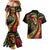 Jamaica Rastafarian Lion One Love Couples Matching Mermaid Dress and Hawaiian Shirt LT9 - Wonder Print Shop