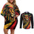 Jamaica Rastafarian Lion One Love Couples Matching Off Shoulder Short Dress and Long Sleeve Button Shirt LT9 - Wonder Print Shop